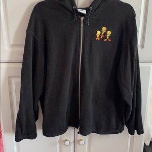 Vintage Warner Brothers ladies zip hoodie